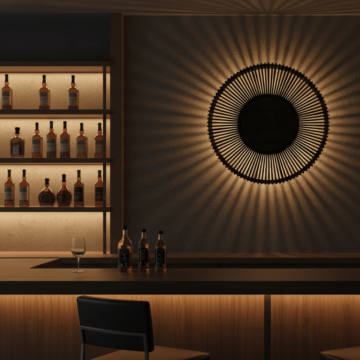 CLAVA UP WOOD Ceiling/Wall Lamp