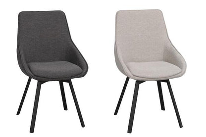 Rowico ALISON Swivel Grey Set of 2 Chairs