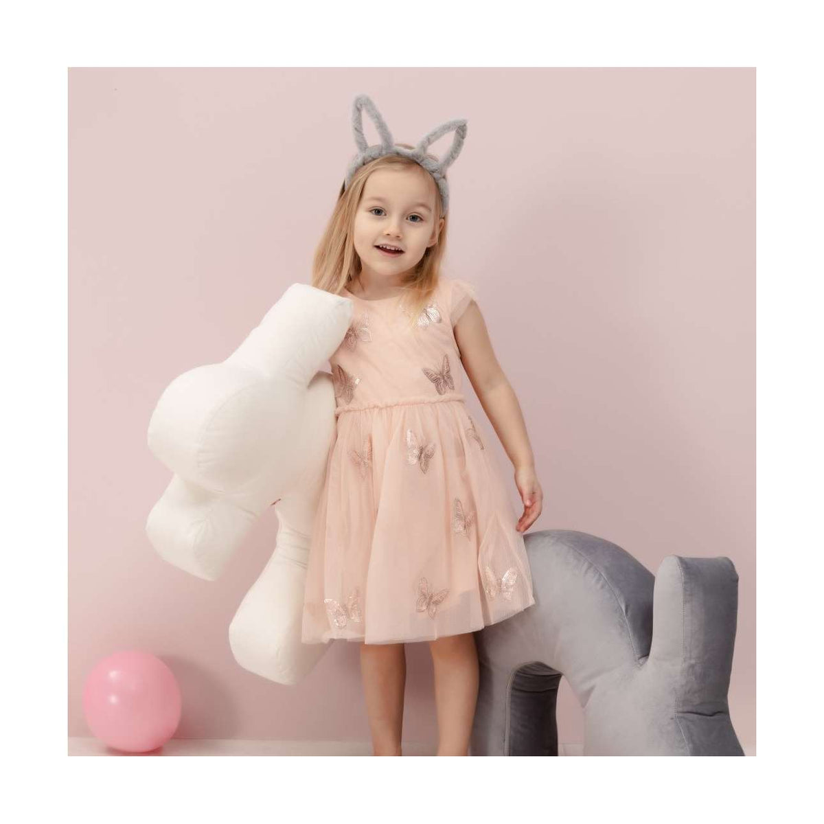 VELVET BUNNY Nursing Pillow Grey