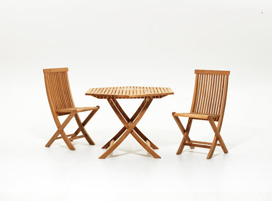 Viken teak folding table and chairs