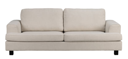 Aberdeen 3-Seater Sofa – Beige / Black Oak