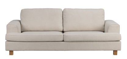 Aberdeen 3-Seater Sofa – Beige / Oak