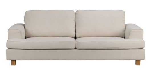 Aberdeen 3-Seater Sofa – Beige / Oak