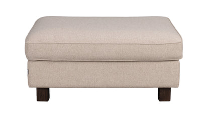 Aberdeen Footstool – Beige / Brown Oak
