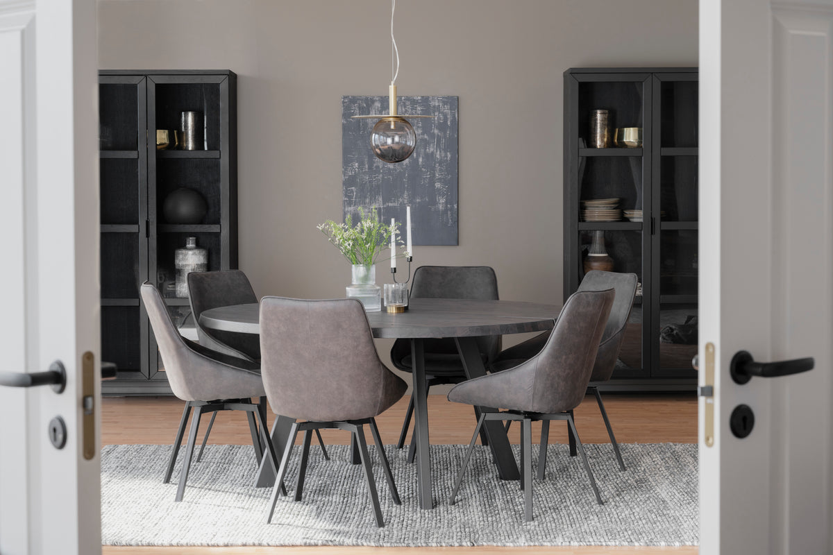 Alison Swivel Dining Chair with Metal Legs (Set of 2)