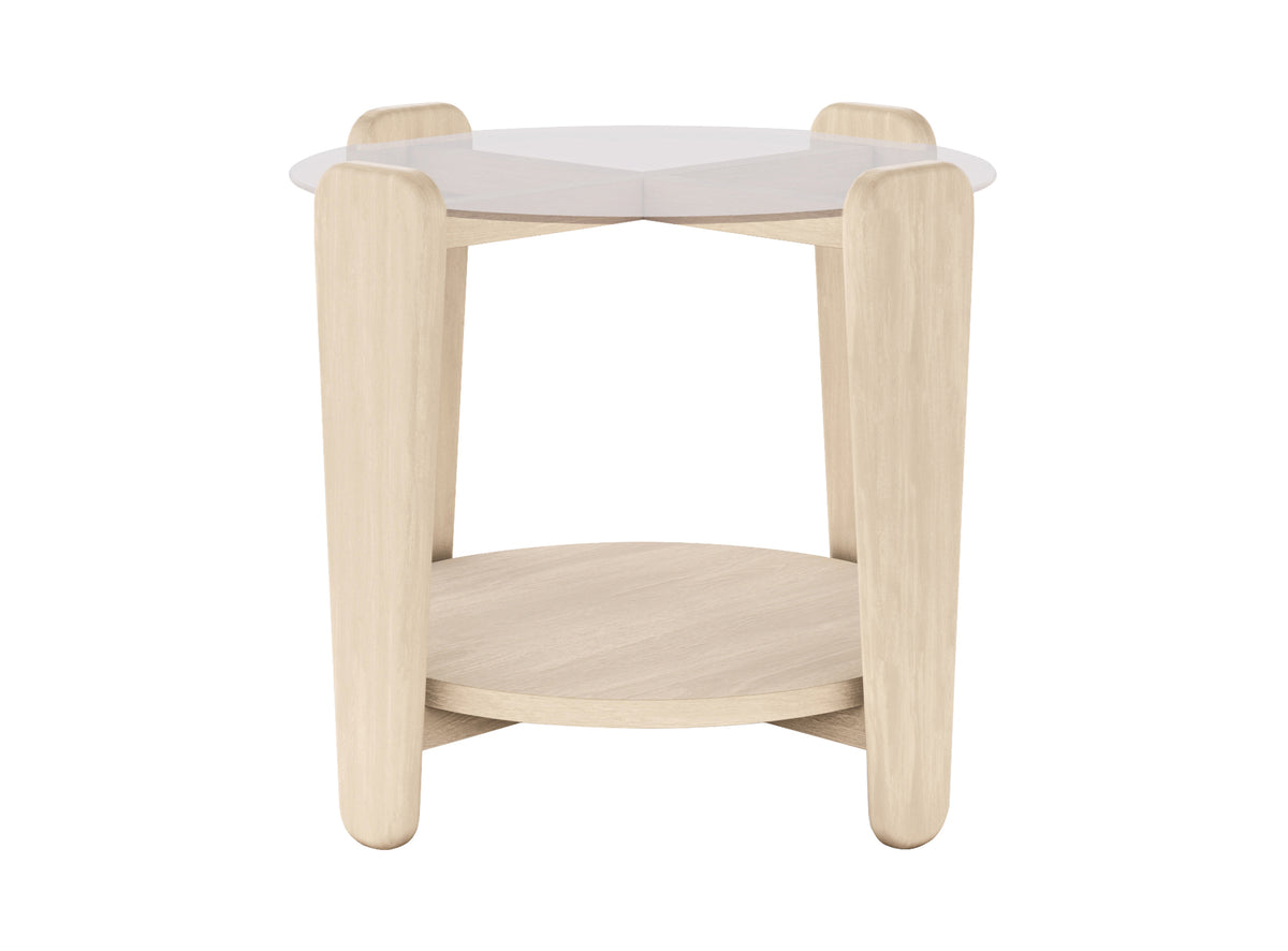 Arran Round Coffee Table Ø52 cm – Whitewash Oak