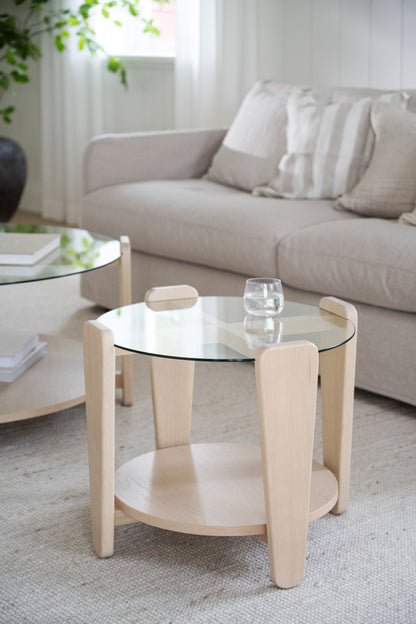 Arran Round Coffee Table Ø52 cm – Whitewash Oak
