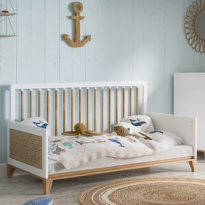 Nami Evolutive Bett Rattan 70 x 140 - Neige