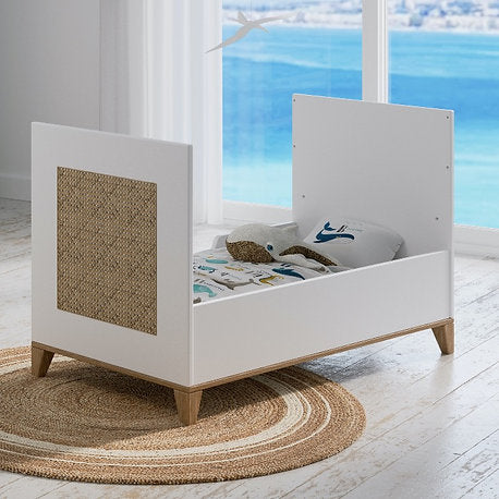 Nami Evolutive Bett Rattan 60 x 120 - Neige