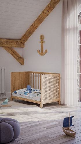 NAMI BOIS Evolutive Bed 60X120 CM - From Crib to Sofa to Toddler Bed