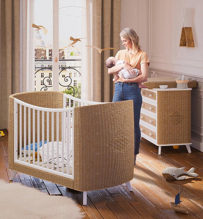 COQUILLAGE Evolutive Bed 70 x 140 - From Crib to Junior Bed