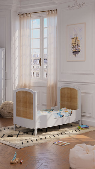 HERMIONE NEIGE Evolutive Bed 60 × 120 cm – From Crib to Toddler Bed