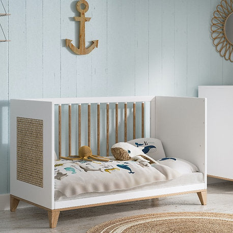 Nami Evolutive Bett Rattan 60 x 120 - Neige