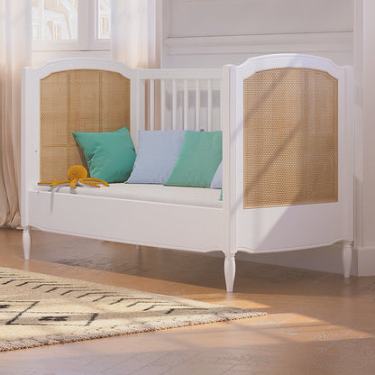 HERMIONE NEIGE Evolutive Bed 70 × 140 cm – From Crib to Junior Bed