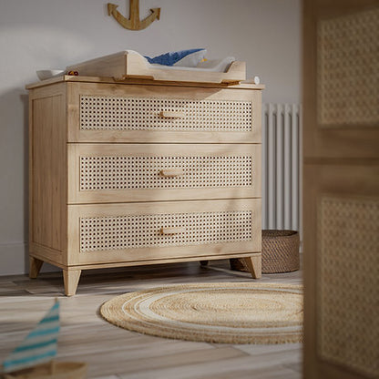 NAMI BOIS Chest of Drawers - Natural / Rattan