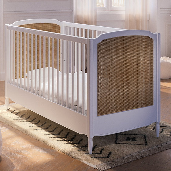 HERMIONE NEIGE Evolutive Bed 70 × 140 cm – From Crib to Junior Bed
