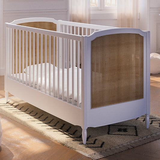 HERMIONE NEIGE Evolutive Bed 70 × 140 cm – From Crib to Junior Bed