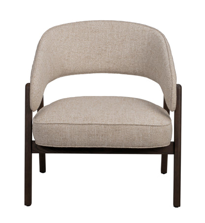 Barnaby Lounge Chair – Light Beige / Brown Oak