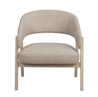 Barnaby Lounge Chair – Light Beige / Whitewash Oak