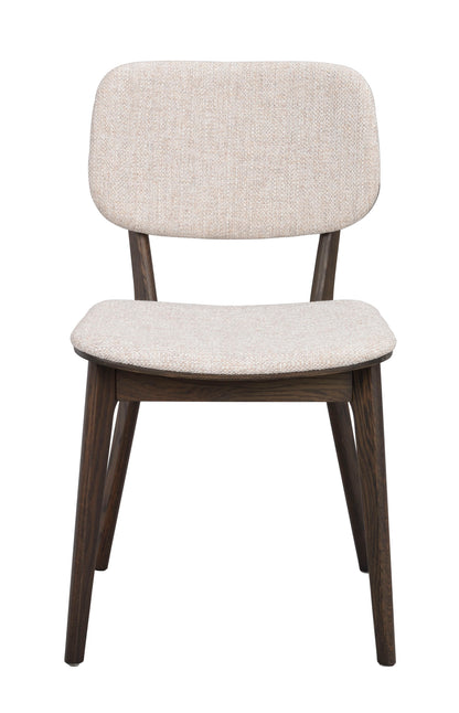 Barrett Dining Chair (Set of 2) – Brown Oak / Light Beige