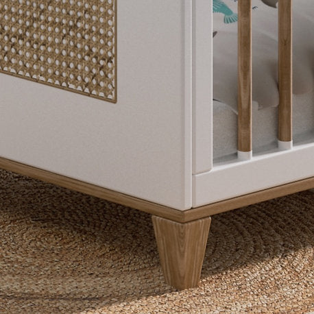 Nami Evolutive Bett Rattan 60 x 120 - Neige