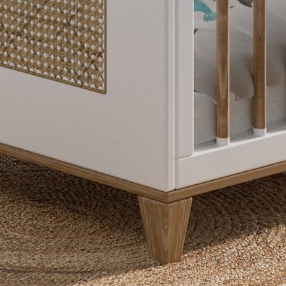 Nami Evolutive Bett Rattan 60 x 120 - Neige