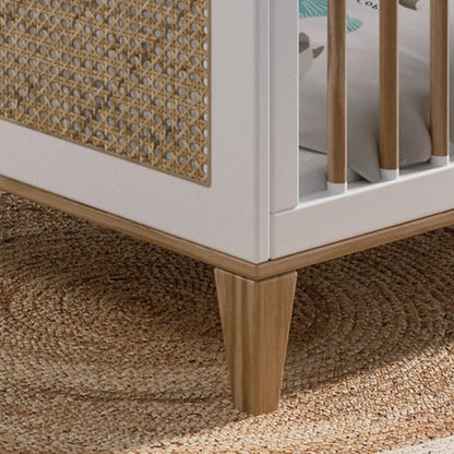 Nami Evolutive Bett Rattan 70 x 140 - Neige