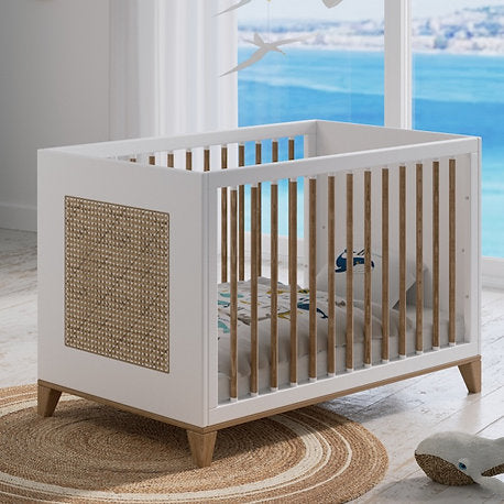 Nami Evolutive Bett Rattan 60 x 120 - Neige