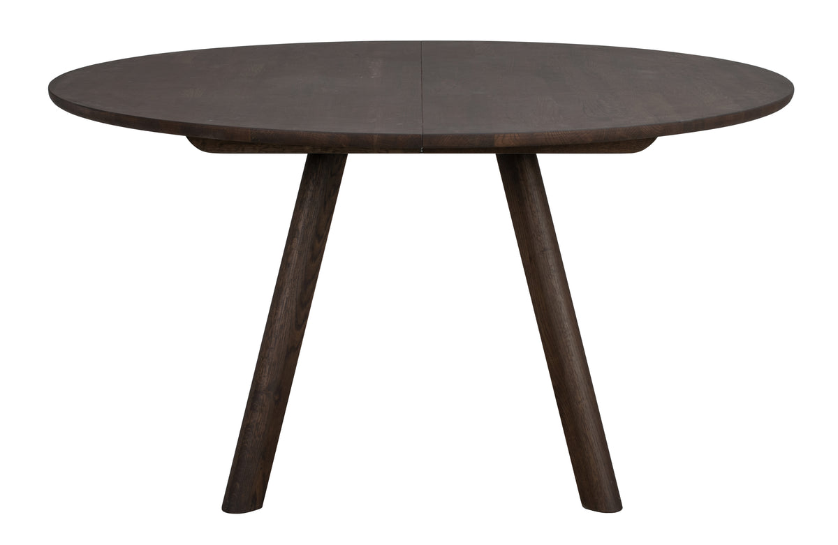 Clapperton Round Extendable Dining Table 140 cm – Brown Oak