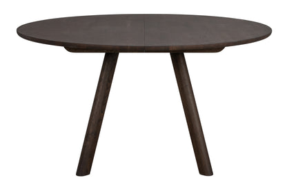 Clapperton Round Extendable Dining Table 140 cm – Brown Oak