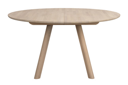 Clapperton Round Extendable Dining Table 140 cm – Whitewash Oak