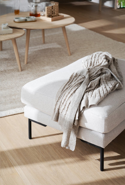 Corwin Footstool – Light Beige – room setting