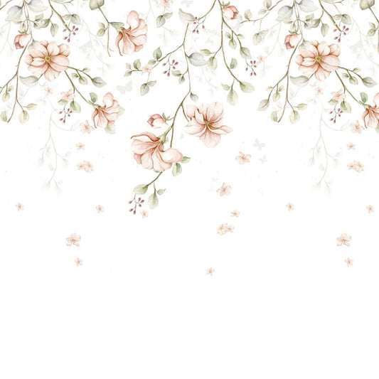 Paradise Garden Pastel Twigs Wallpaper