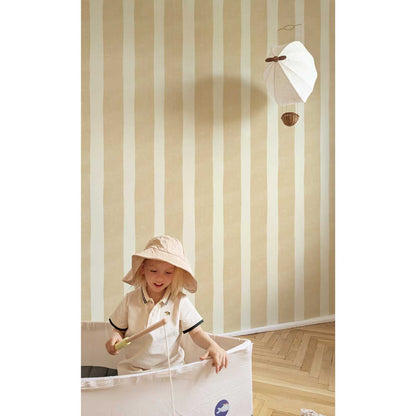 Stripes Draw Beige Wallpaper