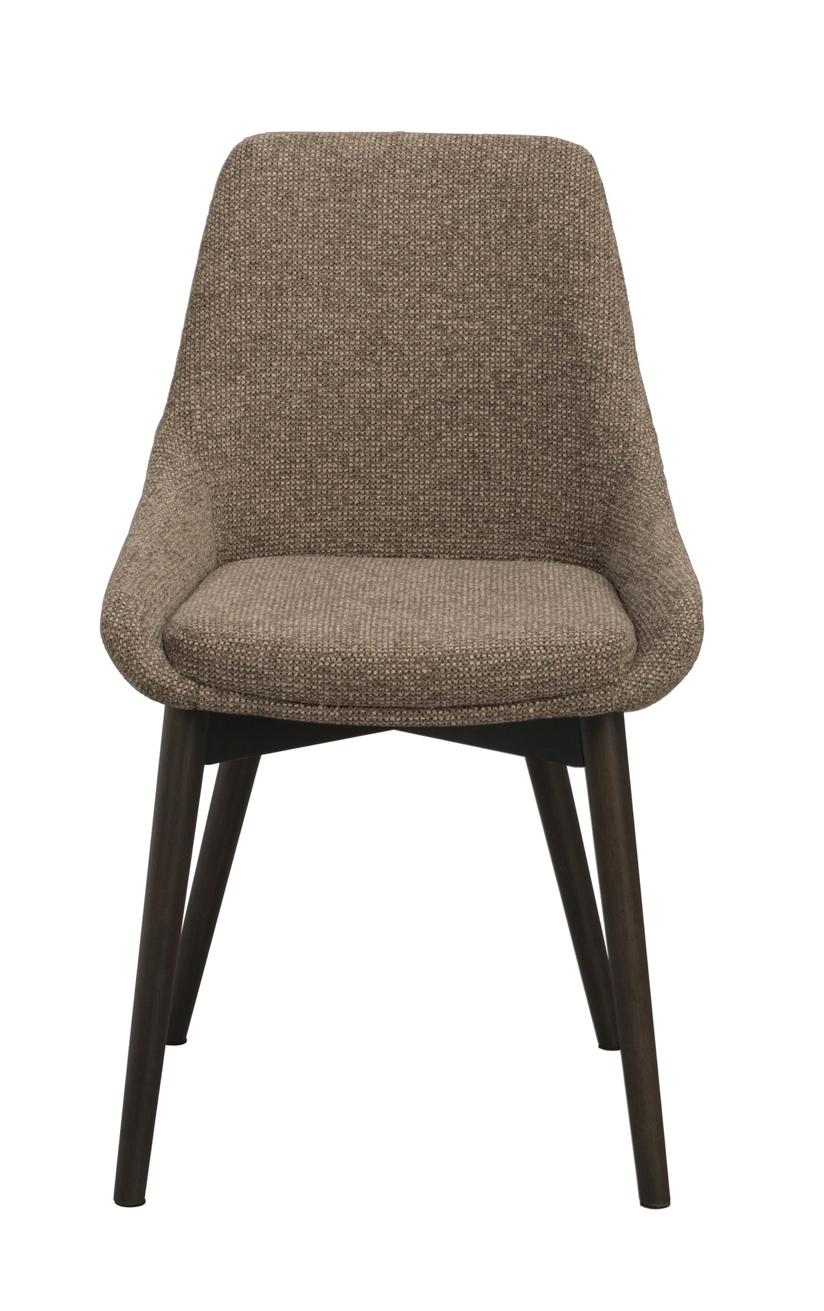 Denley Dining Chair (Set of 2) – Dark Beige / Brown Oak