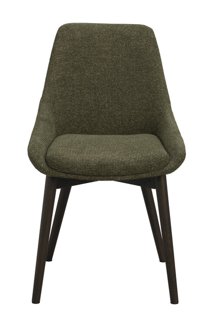 Denley Dining Chair (Set of 2) – Green / Brown Oak