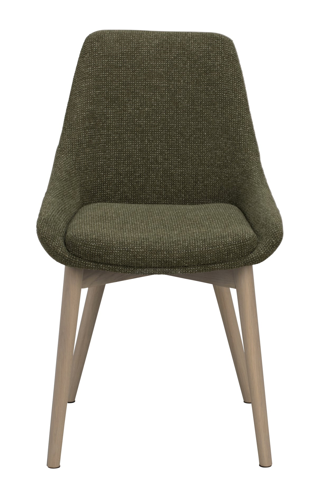 Denley Dining Chair (Set of 2) – Green / Whitewash Oak