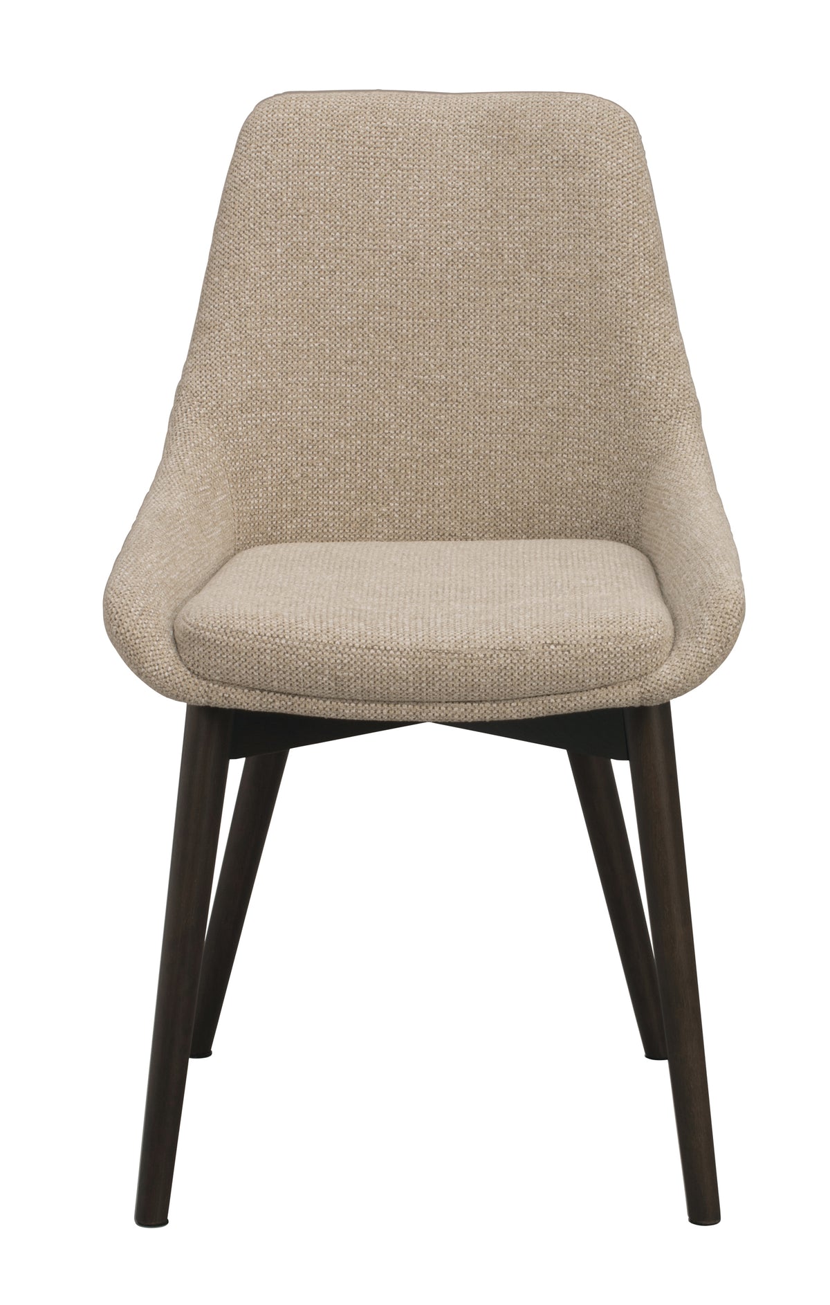 Denley Dining Chair (Set of 2) – Light Beige / Brown Oak