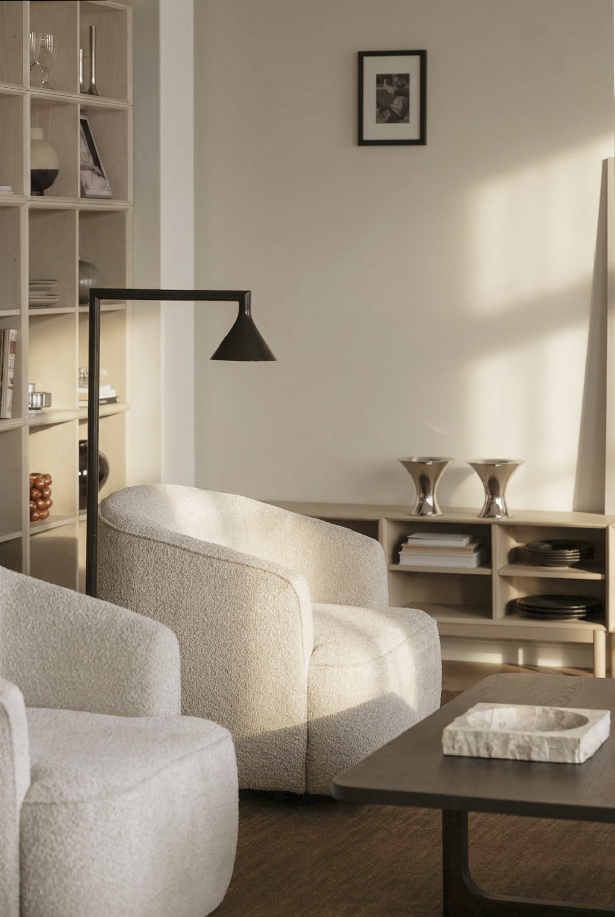 Dermot Lounge Chair – Light Beige – room setting