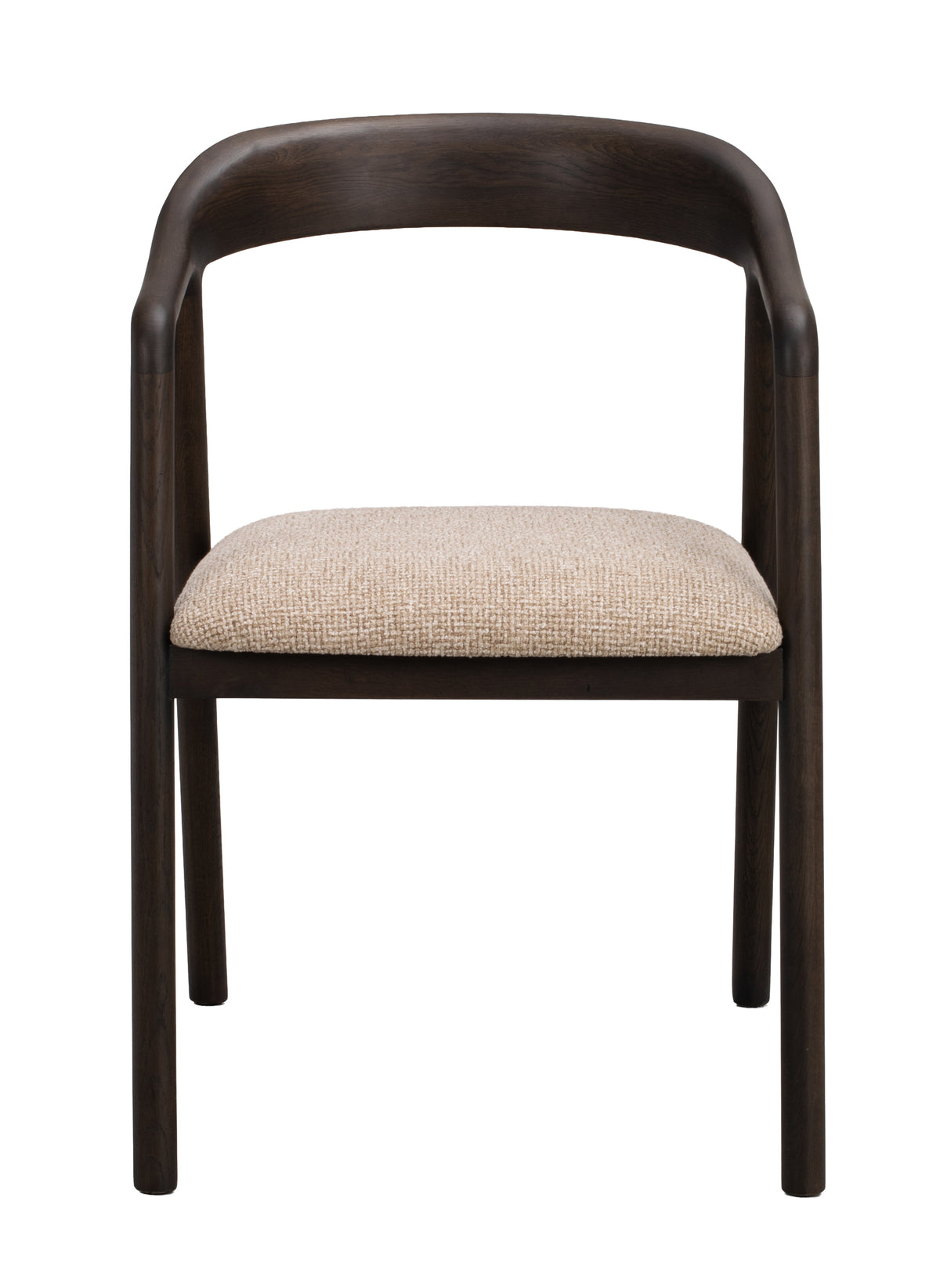 Dillon Dining Armchair (Set of 2) – Brown Oak / Beige