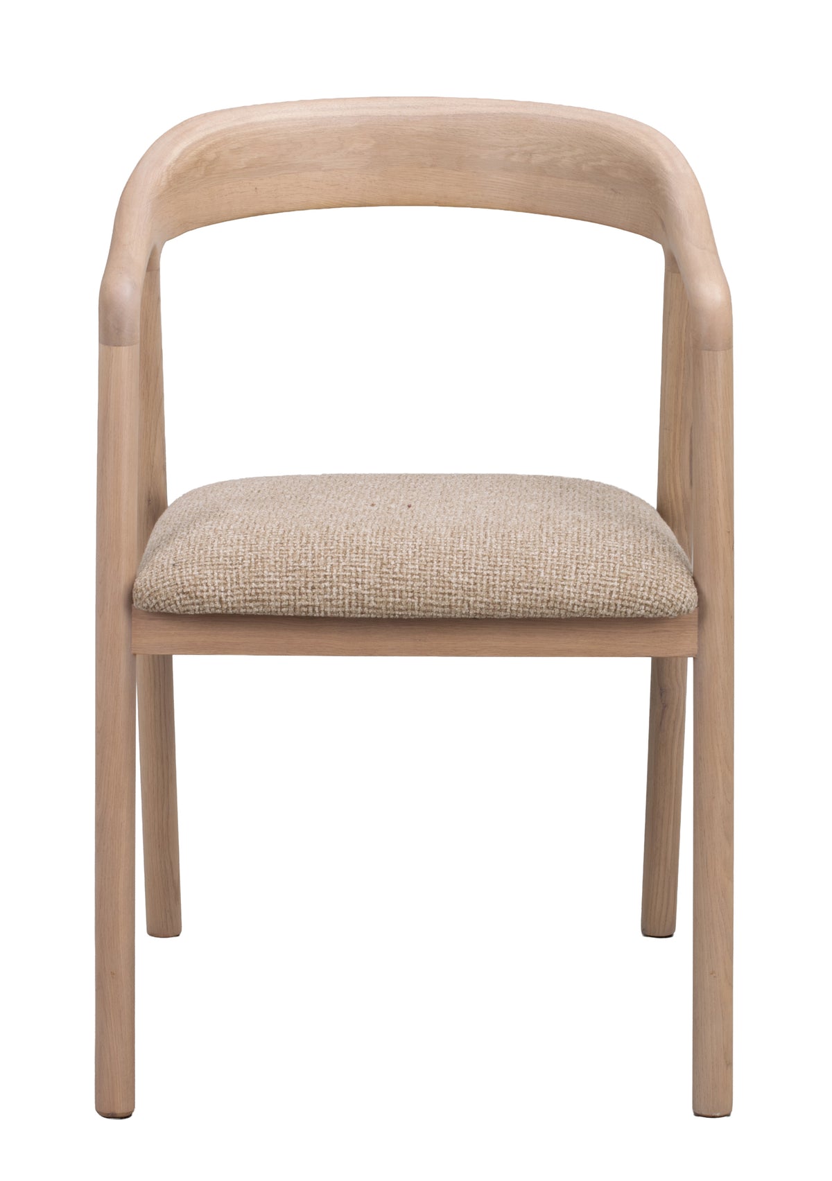 Dillon Dining Armchair (Set of 2) – Whitewash Oak / Beige
