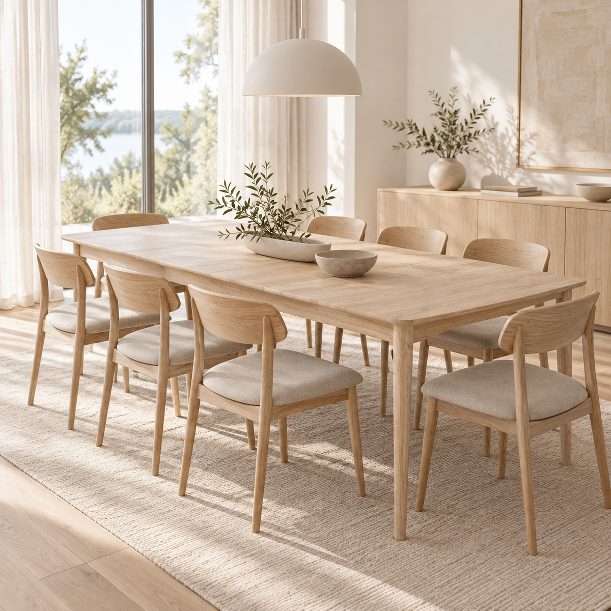 NORDLIGHT Dining Table 200/290CM in a dining room