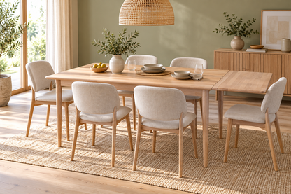 LINDØ Dining Table 120/160CM in a dining room