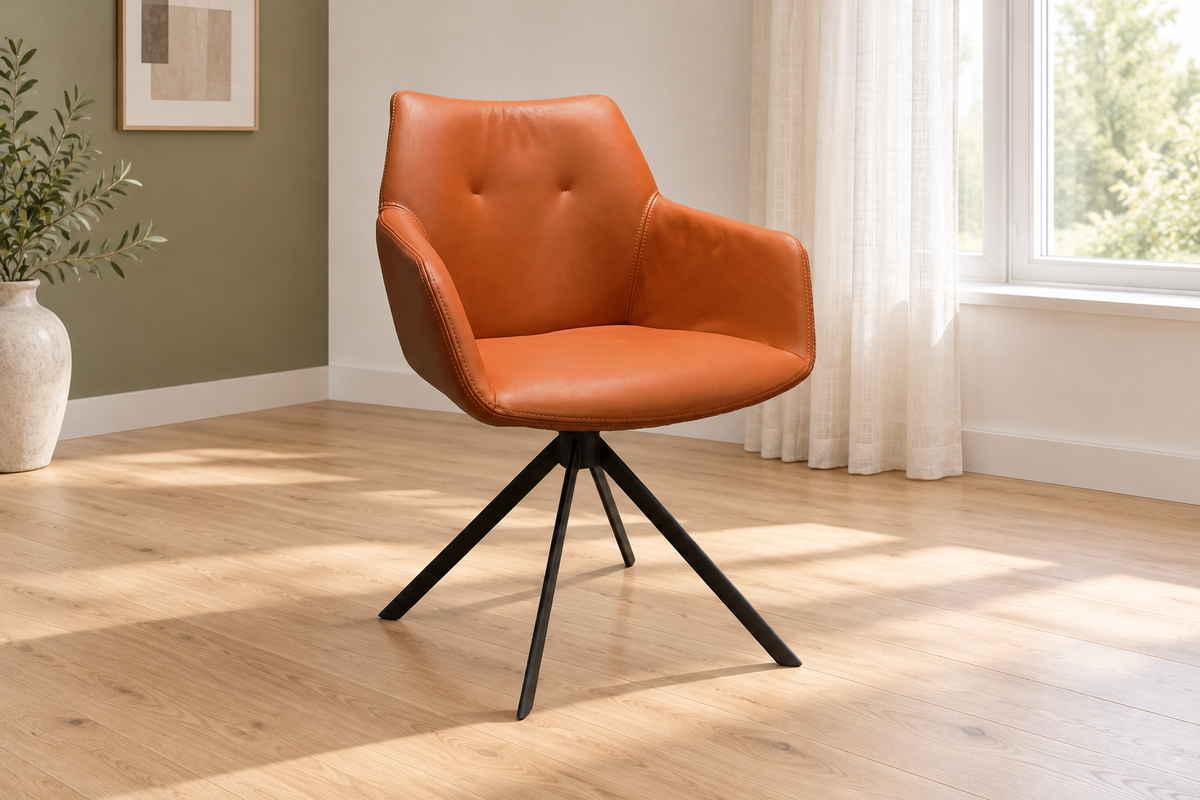 NORD Dining Chair with Swivel Base Set of 2 in a dining room