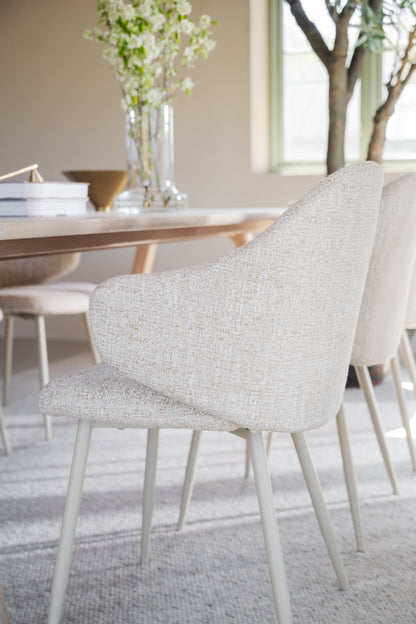 Drake Dining Armchair – Light Beige (Set of 2)