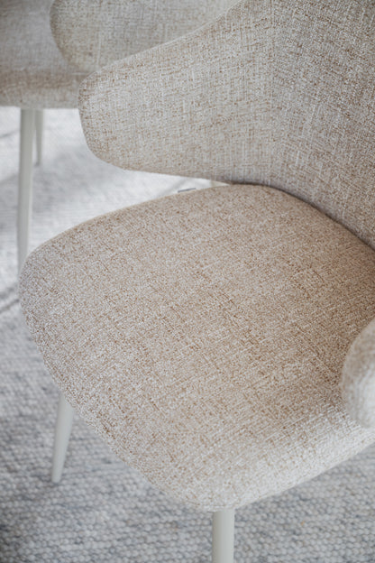 Drake Dining Armchair – Light Beige (Set of 2)