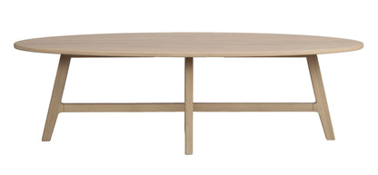Dumbarton Oval Coffee Table 146 x 58 cm – Whitewash Oak