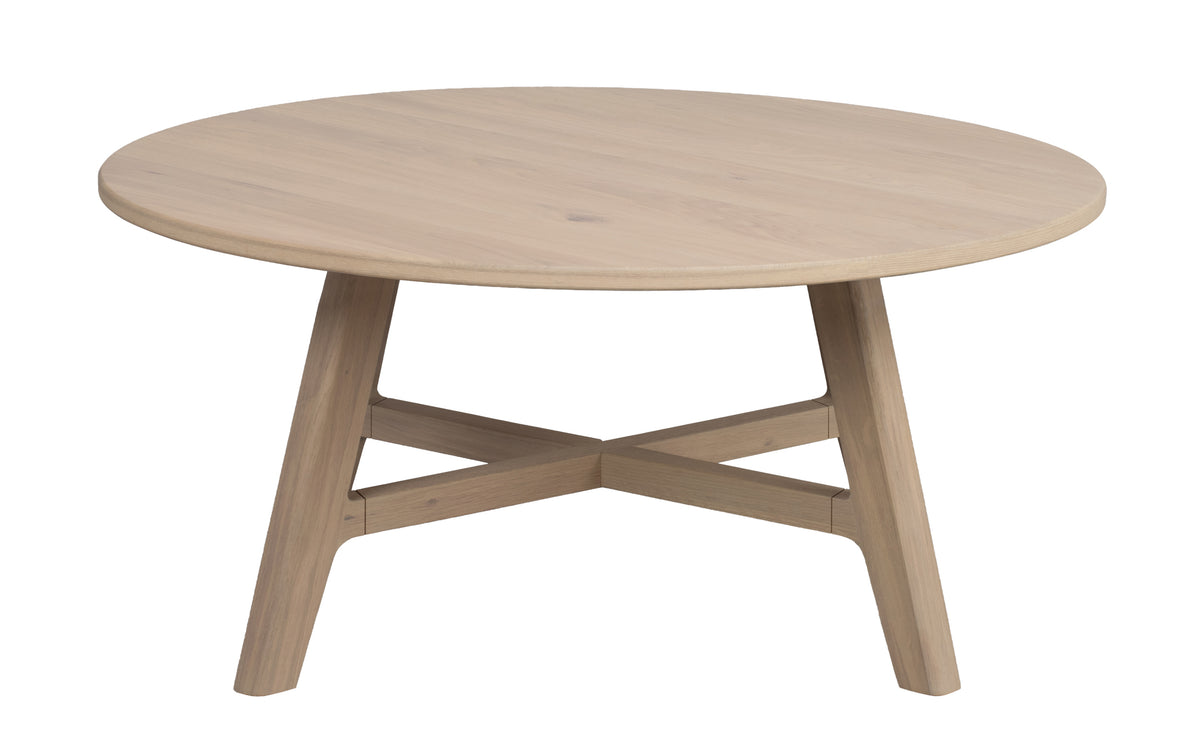 Dumbarton Round Coffee Table Ø90 cm – Whitewash Oak