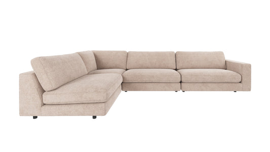 Duncan Open-End Corner Sofa, Left 345 x 216 cm – Light Beige