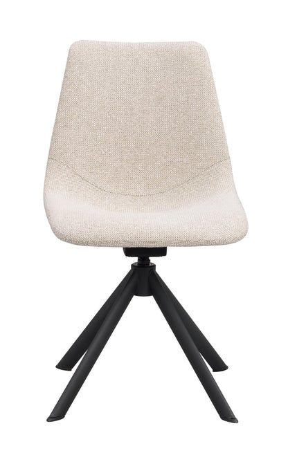 Dunmore Swivel Dining Chair (Set of 2) – Light Beige